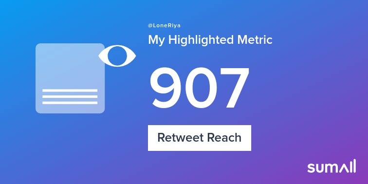 LoneRiya's tweet photo. My week on Twitter 🎉: 2 Likes, 1 Retweet, 907 Retweet Reach, 11 New Followers. See yours with https://t.co/n6UpaZHS6n https://t.co/VHHXBWLDYV