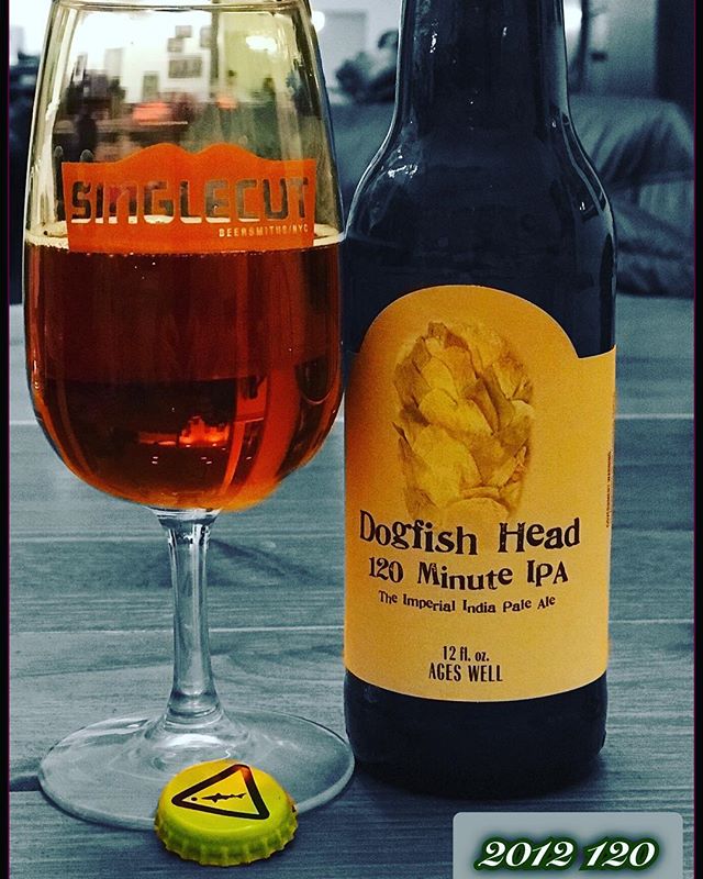 5+ years of aging on this <a href="/dogfishhead/">TempDogfish</a> 120 Minute IPA...and it still packs a punch with a bit of 🔥. #craftbeer #cerveza #instabeer #instabrew #craftlove #craftbeerlife #beerpic #beerlove #beerstagram #beersnob #beergeek #picoftheday #beers #drinklocal #fe…