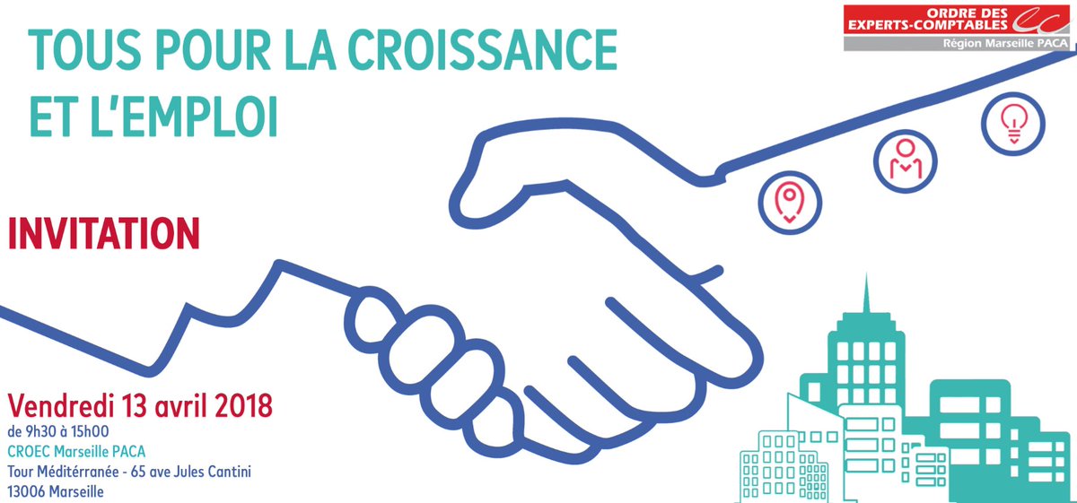 <a href="/CROEC_Paca/">CROEC Provence-Alpes-Côte d'Azur</a> organise vendredi 13/4 "Tous pour la Croissance et l'Emploi". 100 experts-comptables reçoivent gratuitement les entrepreneurs ou porteurs de projet (artisan, commerçant, TPE, Startup) pour les aider à faire leur business plan digitaux. Inscription oecpaca@oecpaca.org