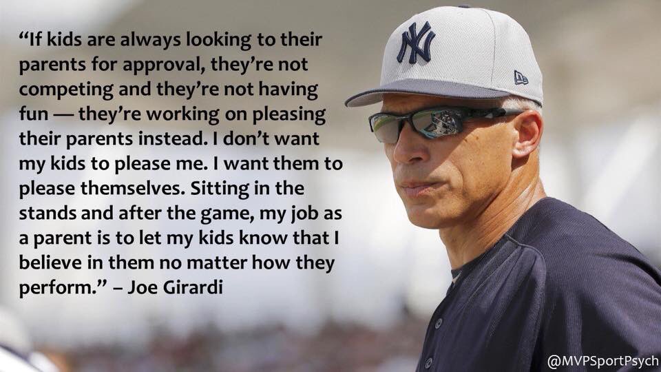 “If kids are always looking to their parents for approval, they’re not competing and they’re not having fun.” #YouthSports
