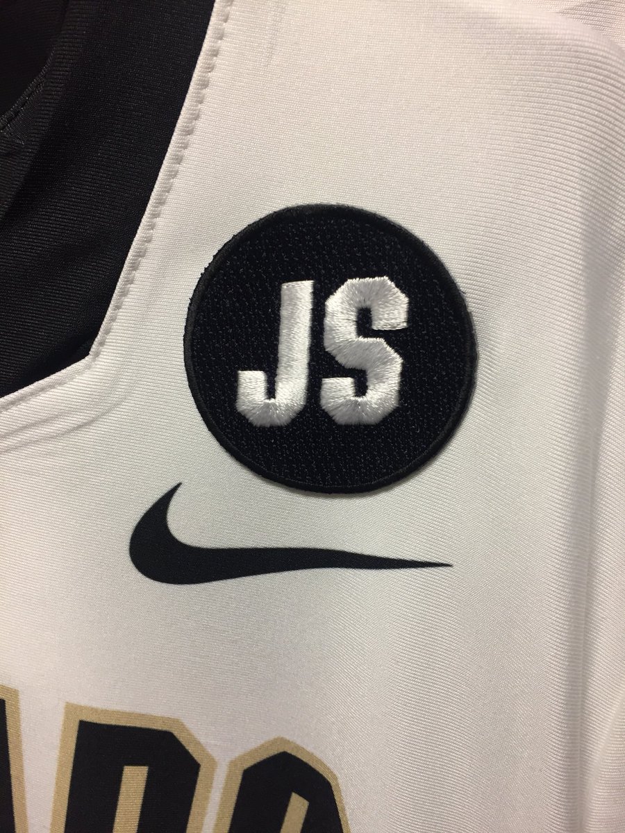 CUEquipment's tweet image. Putting patches on @CUBuffsWLax jerseys.  Must be game day!  All white today.  #JS15 #GoBuffs