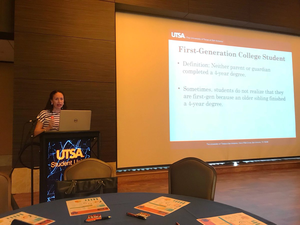 MaggieSATX's tweet image. @PSANCHEZPHD kicking off First-Gen Institute this morning #FirstGenUTSA #firstgenpride