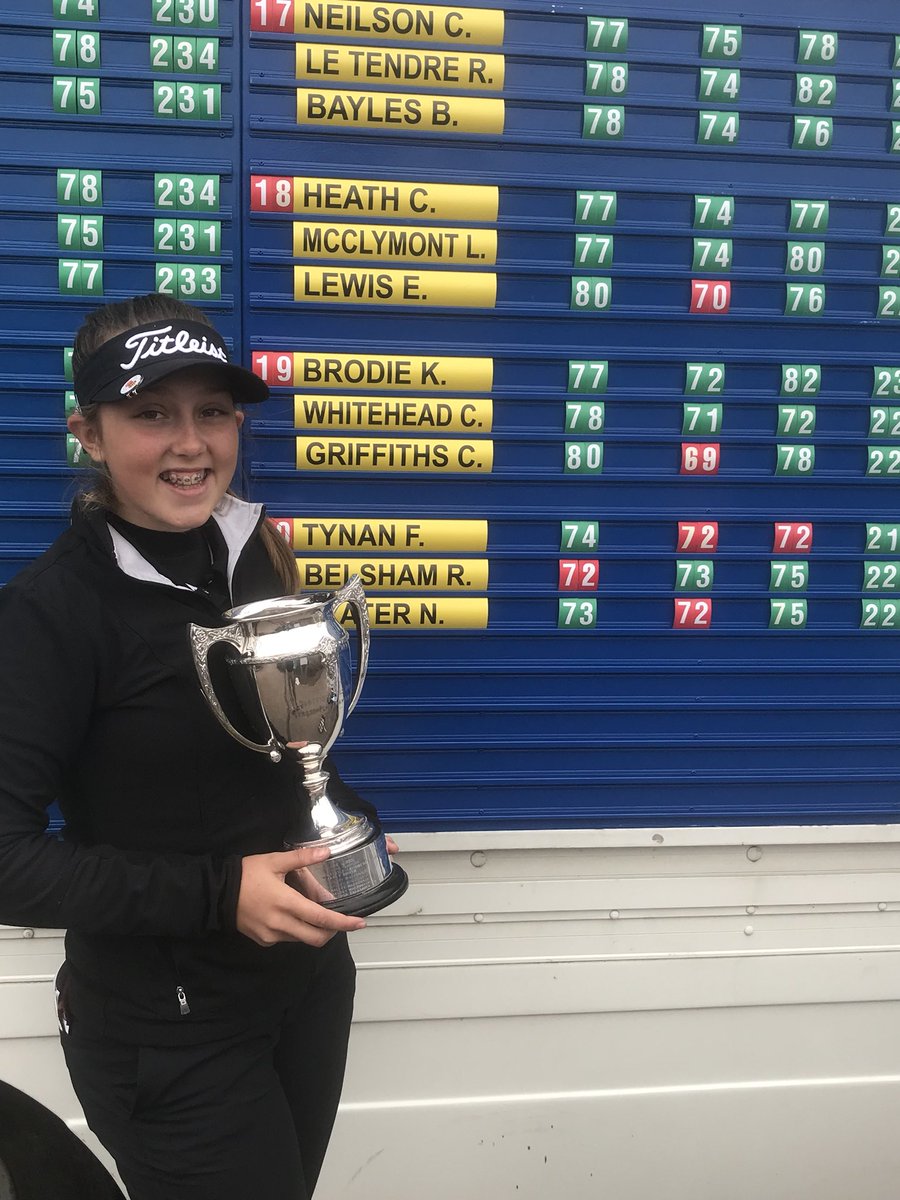 So excited and very proud to be Scottish Girls Champion 2018 with scores  74 72 72  -1 what a fantastic start to the season #Champion 😀💕⛳️ 🏴󠁧󠁢󠁷󠁬󠁳󠁿 scottishgolf.org/championships/…