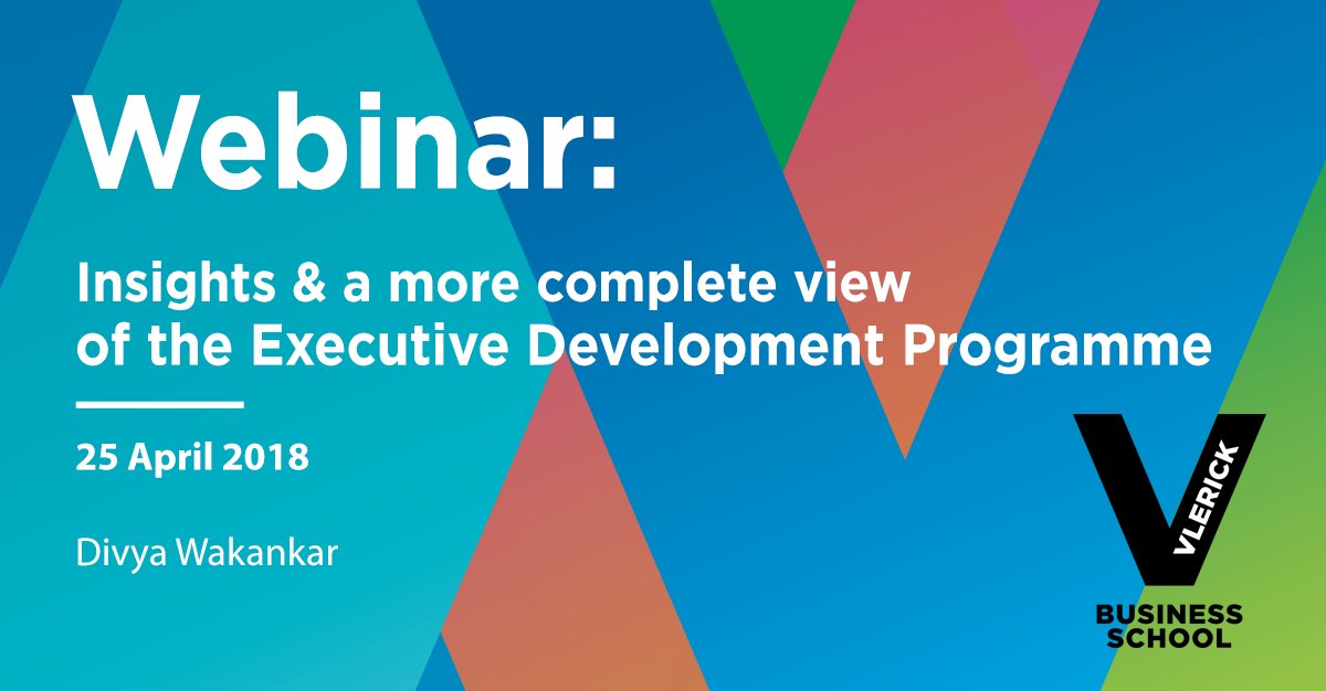 Vlerick's tweet photo. Want a sneak peek of everything our Executive Development Programme has to offer? Our upcoming #webinar lets you do just that. Vlerick alumnus Divya Wakankar shares insights from her learning journey! Register here: https://t.co/Dix0c3R71V https://t.co/SBpHi4qOsJ