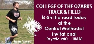 CofOSports's tweet photo. Good luck to the College of the Ozarks men's and women's track and field teams, who will participate today in the @cmueagles Invitational in Fayette, Mo. #GoCats https://t.co/siq5eZviJW