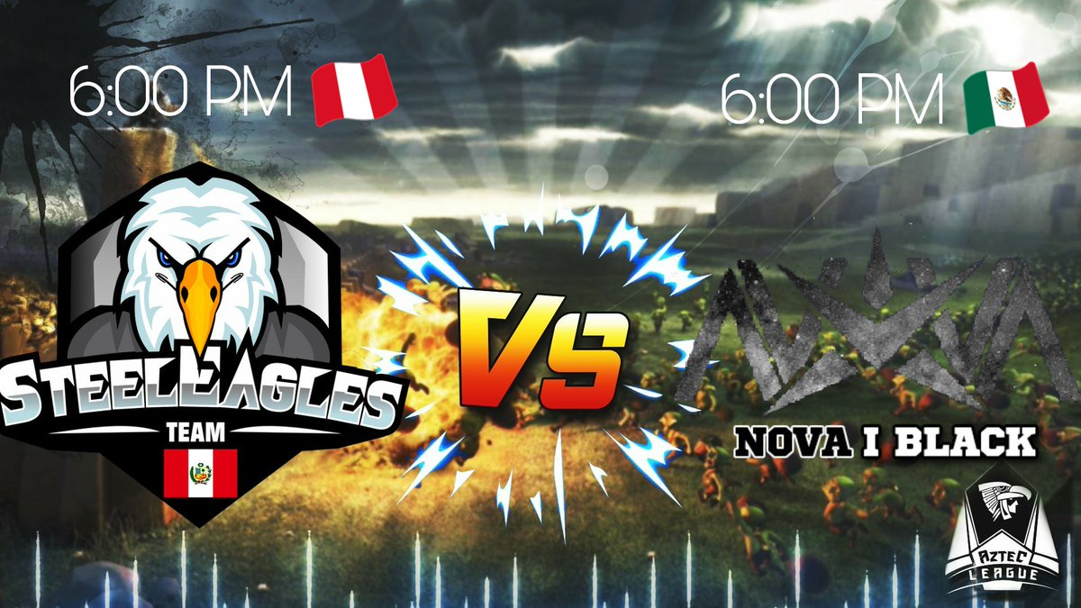 AztecLeague's tweet photo. 🏆Partidos de la @AztecLeague 🏆
Eliminación Directa 🚫
Miércoles 11 de Abril📆
#️⃣1️⃣3️⃣
@SteelEaglesPER
🆚
@NovaIBlack15 https://t.co/aDbWBKWKQj