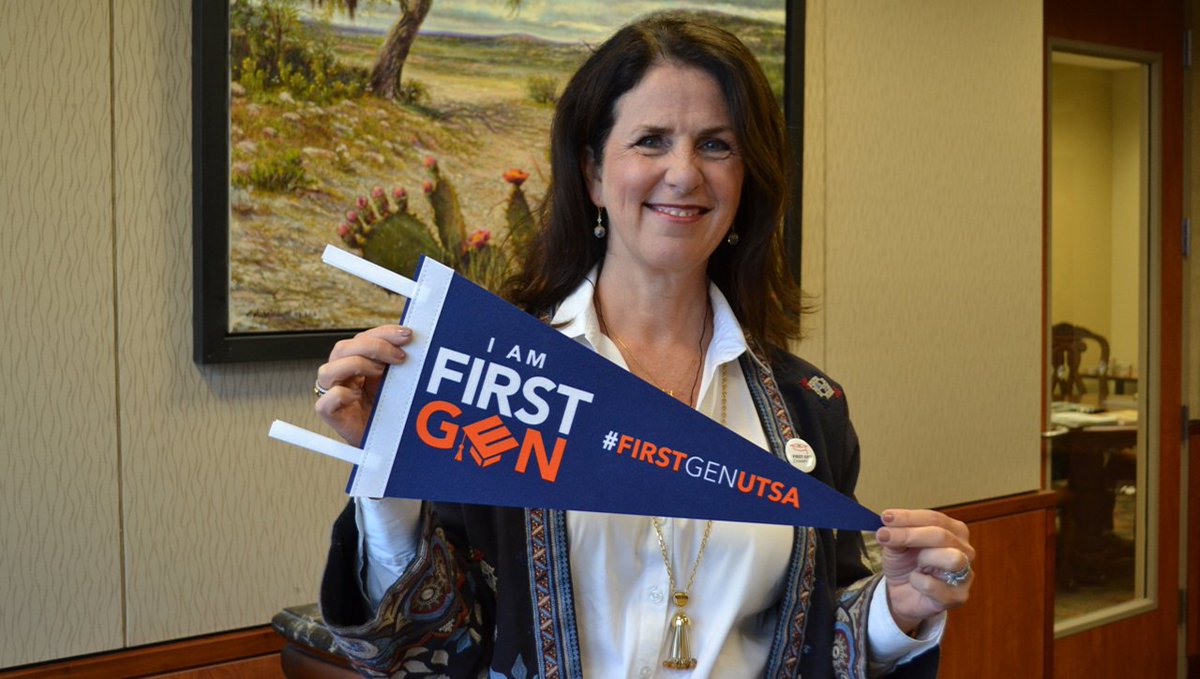 PresidentEighmy's tweet image. Did you know that my amazing wife Peggy is also #FirstGen? She worked hard to put herself through school and is a proud graduate of her state university, @UMassAmherst. #FirstGenUTSA #UTSA