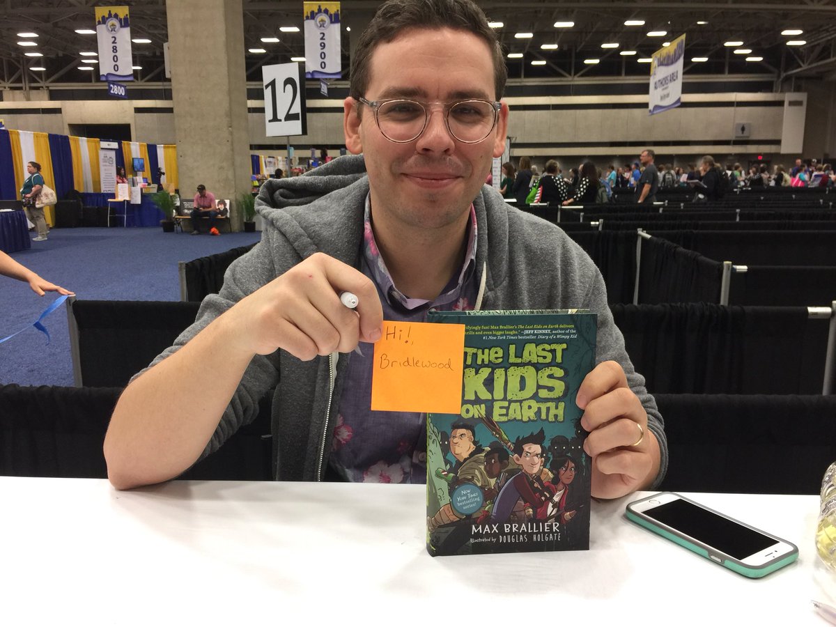 beslibrarygal's tweet photo. Max Brallier gives a shout out to our Bridlewood kiddos (and also a signed copy of his book)!
@BridlewoodES https://t.co/2syAIAMfuh