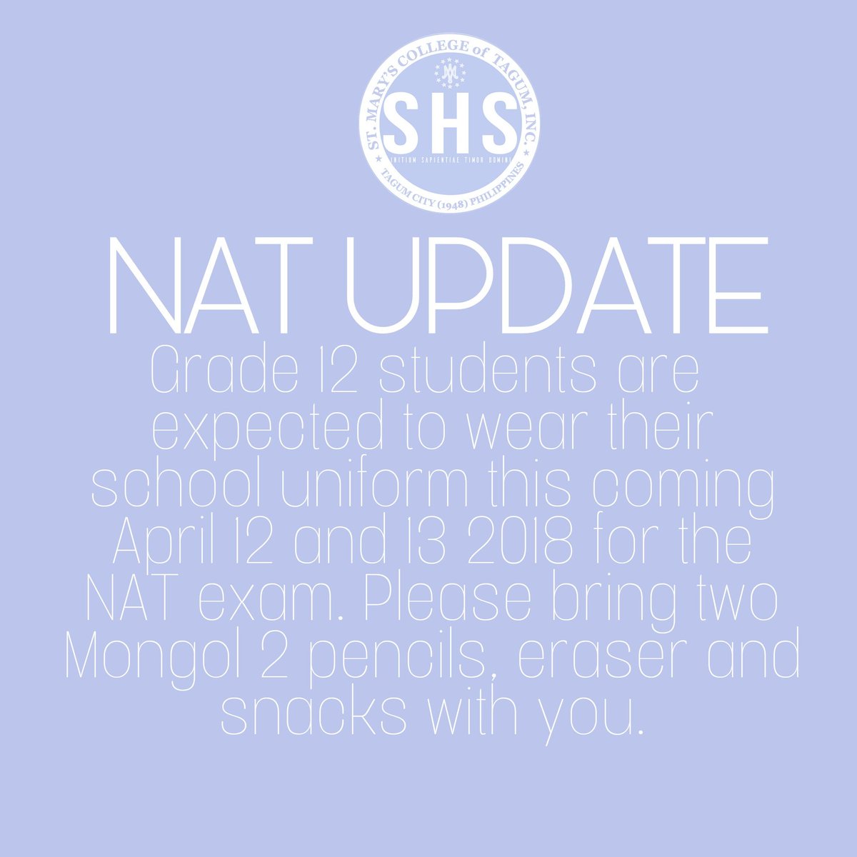 SMCTSeniorHigh's tweet photo. https://t.co/k4hNqxOsLq