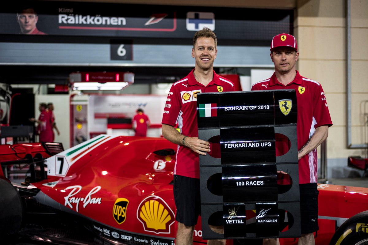 UPS's tweet photo. Thanks for the photo guys! We are really proud to mark 100 races as @ScuderiaFerrari’s Official Logistics and Shipping Sponsor. https://t.co/HRBxHx1hKw