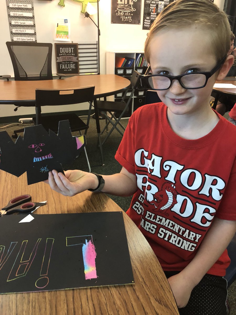 mrsyacoub's tweet photo. Scratch off art today in @GattisRRISD for #gattisrise enrichment! https://t.co/lIQmXRpE7P