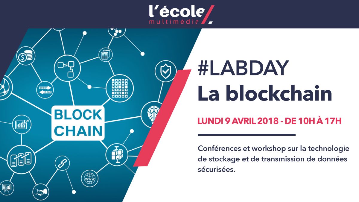 ecolemultimedia's tweet photo. Nos développeurs au cœur des chaînes de block ⛓️ ! #LABDAY lundi 9 avril de 10h à 17h @ecolemultimedia #conferences &amp; #workshop s'enchaineront autour de la #blockchaintechnology 👉 https://t.co/VHdR0W4MI0 
#crypto #bitcoin #numerique https://t.co/wYEBK0NWUJ