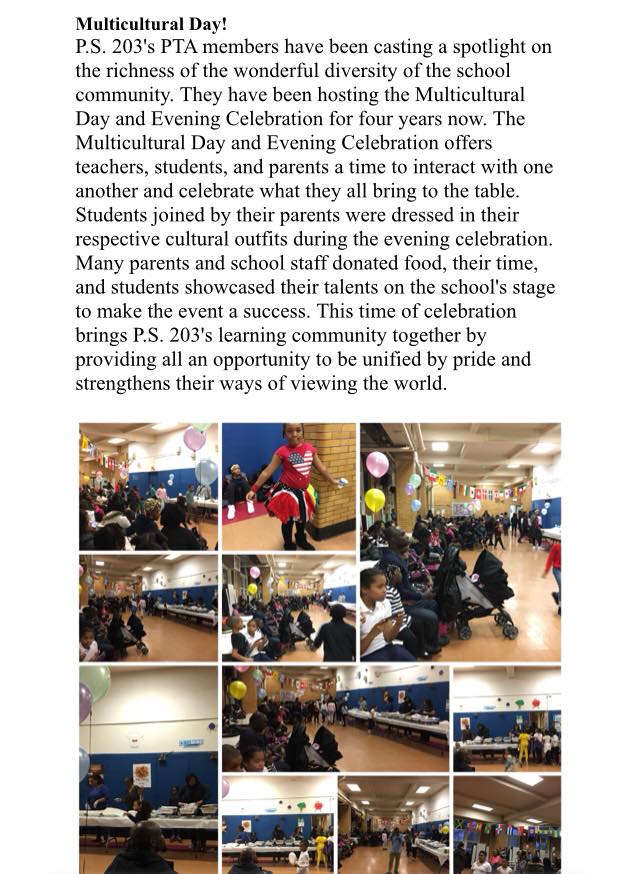 District22BKNY's tweet image. P.S. 203 Celebrating Diversity #MulticulturalEvent #FamilyEngagement