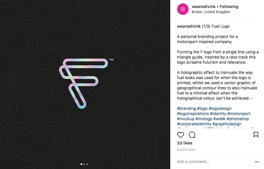Forming the F logo from a single line using a triangle guide, inspired by a race track this logo screams futurism and relevance.  Follow us on Instagram! ow.ly/yGwZ30j529D