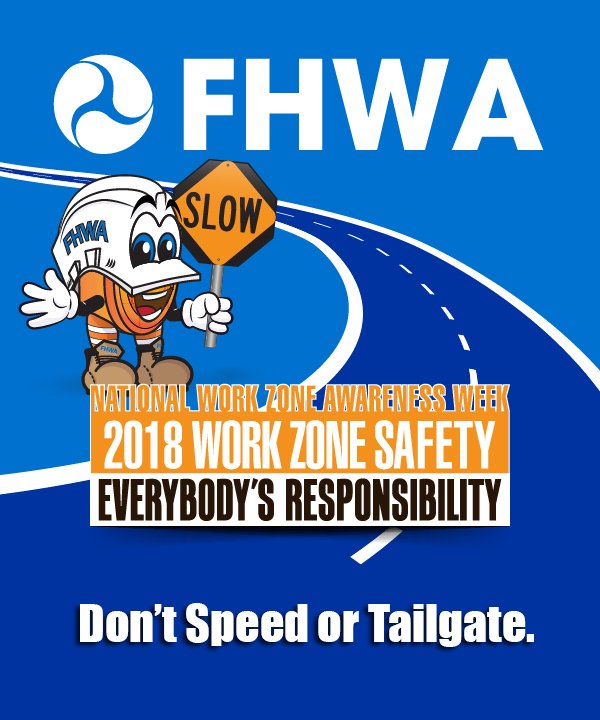 National Work Zone Awareness Week is only a few days away: April 9-13. We’re presenting #WorkZone safety tips all week long. Today’s tip: Don’t speed or tailgate. 1.usa.gov/1jYnmmm #SafeWorkZones #Orange4Safety #NWZAW