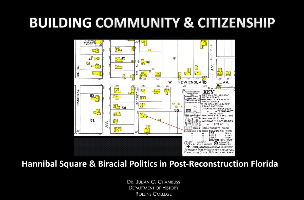 JulianChambliss's tweet photo. My discussion of #HannibalSquare is deeply rooted work done in the classroom @rollinscollege.  The #SuburbanErasureInGlobalContext brings the work done by @WorldProfessor in New Jersey into conversation with Florida story. @monmouthu @akbarjenkins @SACRPH https://t.co/2R0d95AFZB