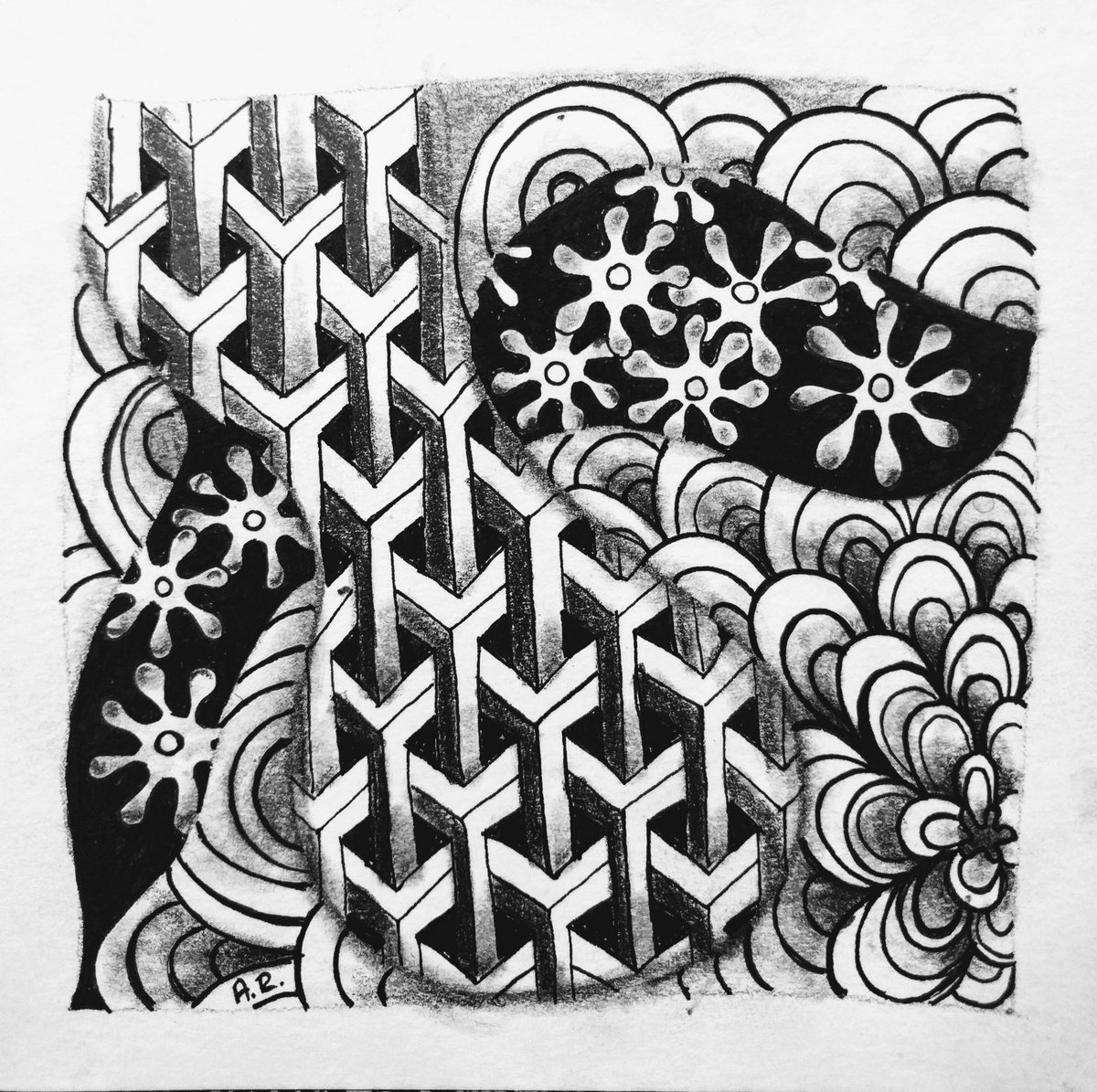 fintangle's tweet image. #zentangle