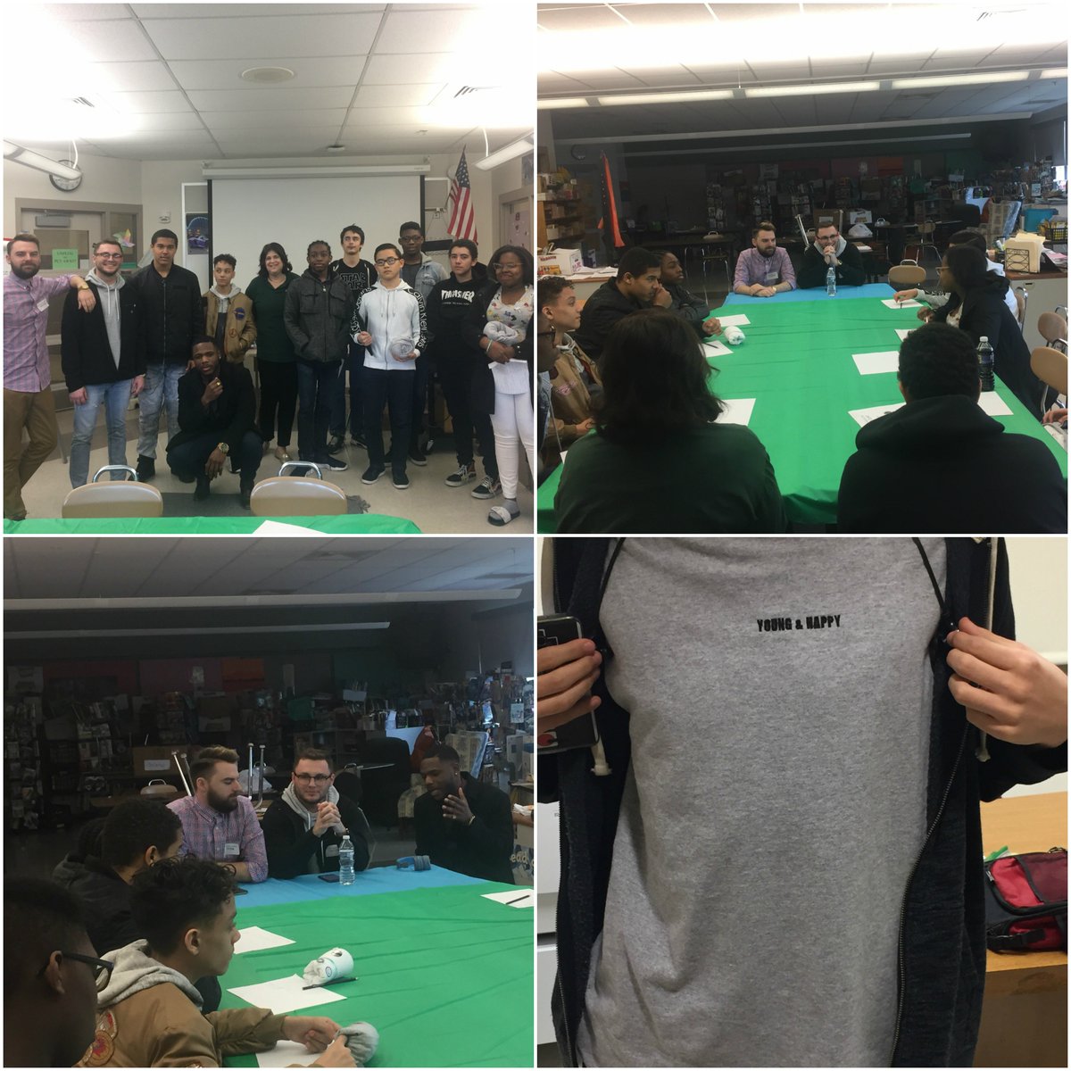 NortheastReads's tweet photo. Busy week at the 8th grade career cafe! Students spoke with a Bethlehem firefighter, a doctor of sports medicine, and Northeast's very own @ThouzandFloyd and his team about the entertainment industry! Never too early to start thinking about the future! @BASDnortheast https://t.co/7TzMpiHZaq
