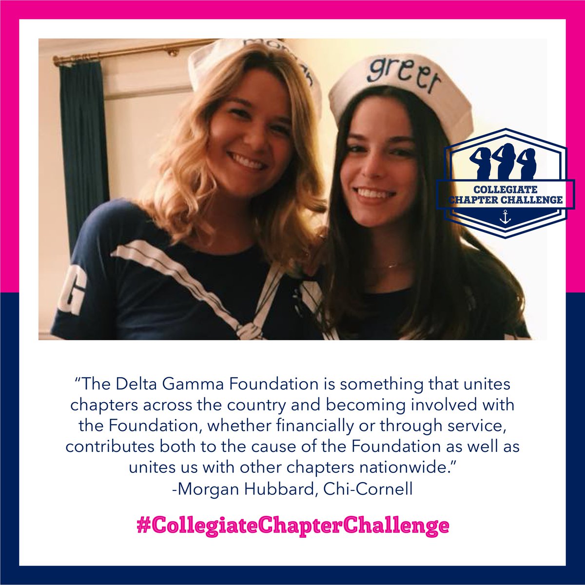 DGF_Tweets's tweet photo. "...becoming involved with the Foundation, whether financially or through service, contributes both to the cause of the Foundation as well as unites us with other chapters nationwide." - Morgan Hubbard, Chi-Cornell
#collegiatechapterchallenge
https://t.co/4zyHIGVwvg https://t.co/lSh36fTe3x