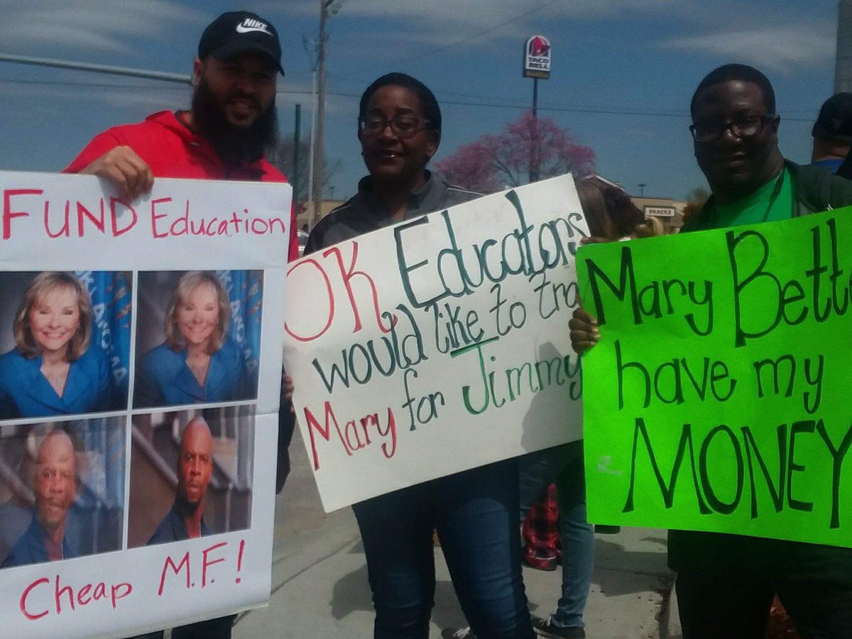 teachmsdavis's tweet photo. @jimmyfallon OK Educators want you! #OKwalk4kids  #oklaed #oklaedwalkout https://t.co/QhnwFi57hn