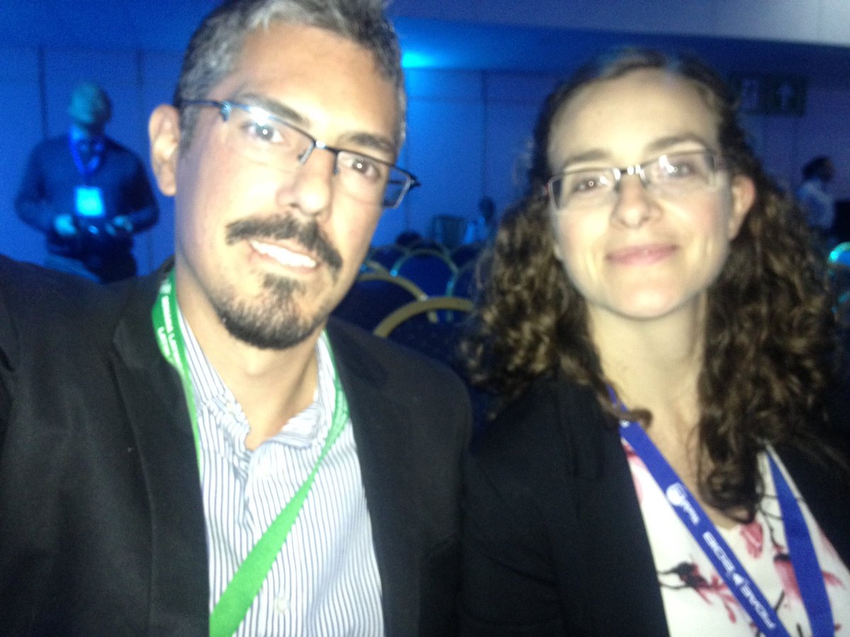 asgalve's tweet photo. Dr. Patricia Oliva @patriolivap and I in #LARS2018 about to hear Ed Parson @GoogleUK https://t.co/0OP9ZVtZ2O