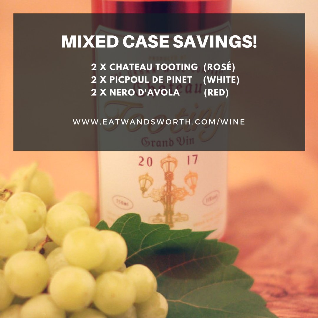 EatClapham's tweet photo. Enjoy a mixed case of fab wines, including the new stock of Chateau Tooting &amp; we'll deliver it FREE in the Wandsworth &amp; Clapham areas! https://t.co/hwxwCrrlhB #ChateauTooting #Wine #FreeDelivery #Wandsworth #Tooting https://t.co/1EQliSpK31