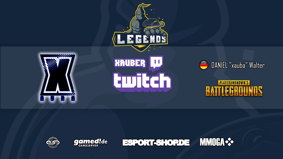 SCUM_Legends's tweet photo. We welcome 🇩🇪 Daniel "@xauba_pubg" Walter as Streamer for @EU_legends 👋🏼

Tune in 🎙️ https://t.co/bA9J9yi7xN
-------------------
@Twitch 
@TwitchEsports 
@TwitchDE 
@PUBG 
-------------------
#TwitchDE 
#streamers 
#EULegends https://t.co/AAnMUu4nl0