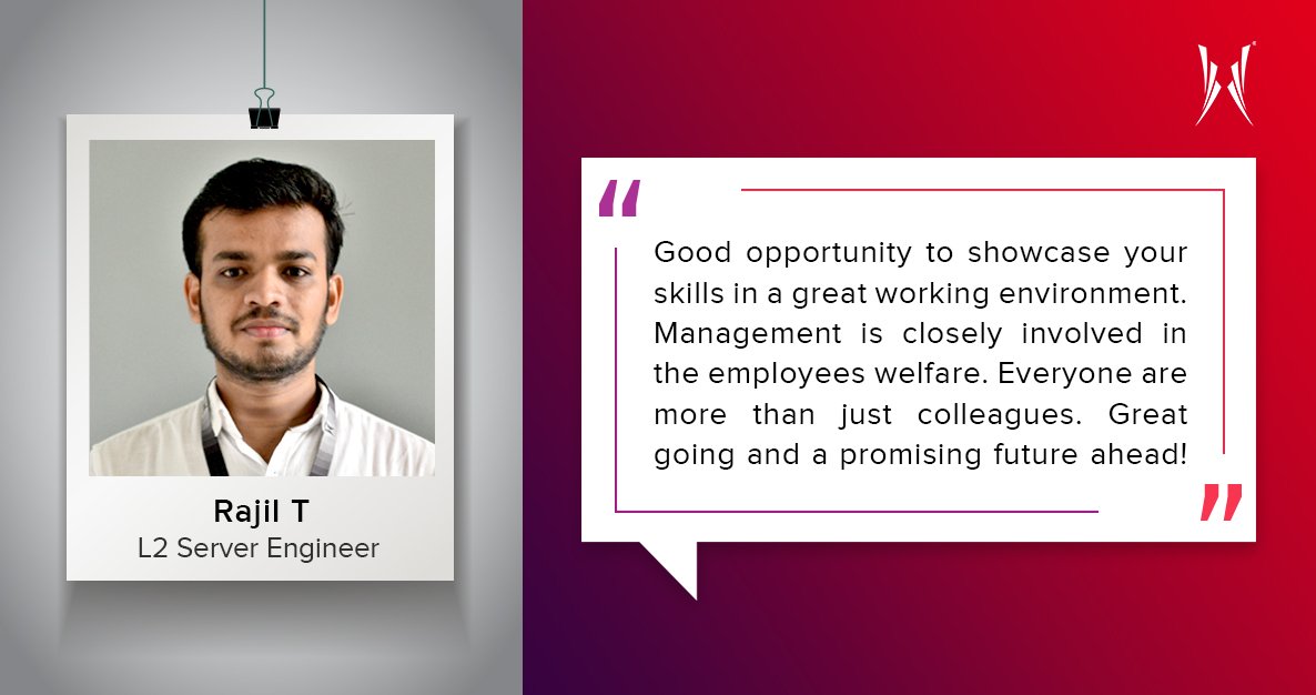 hashroot's tweet image. We motivate our employees to their full potential and that is our key to success. Thank you Rajil for your valuable feedback about @hashroot
#L2ServerEngineer #WebHostingSupport #ServerManagementCompany