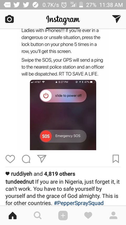 Enkaynjama18's tweet image. This @TundeEdnut has a great caption game going....#iphoneuser #SOS #naija