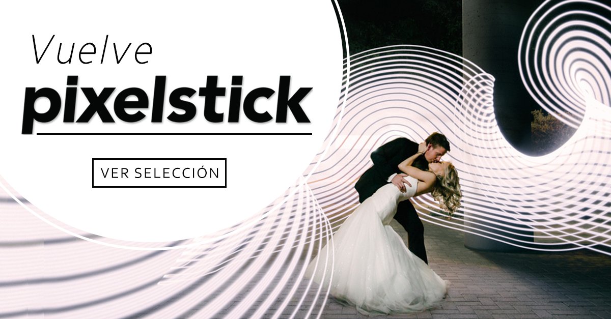 Foto24com's tweet image. ¡Vuelve #Pixelstick! La revolución del lightpainting🔥 Proyecta diseños propios: letras, nombres, ilustraciones y mucho más con luz ¡Tus fotos de #boda serán la envidia de todos! 😮👉foto24.com/pixelstick-luz…