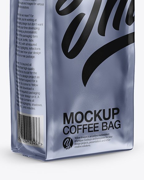 Yellow Images On Twitter Glossy Metallic Coffee Bag Mockup Half Side View Https T Co Xclx3xyq3b