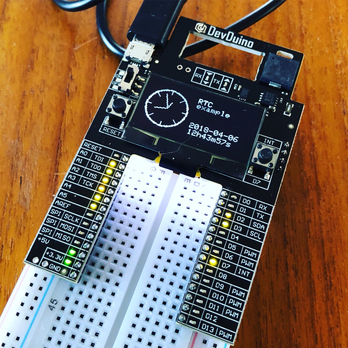 Stjarnhem's tweet image. Unpacking and falling in love with my kickstarted #devduino