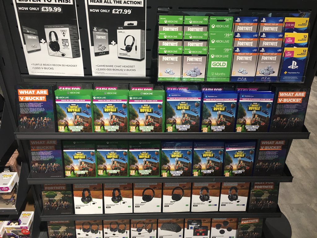 TabbyLoaf's tweet photo. Check out this deal on these @turtlebeach XO THREE headsets when bought with #vbucks - or grab these Recon 50's plus 1k #VBucks for £39.99 + until 9thApril you'll be entered into our 1m #vbucksgiveaway when you use your reward card. 

#FortniteBR #FortniteBattleRoyale #Fortnite https://t.co/3wrMYlcvG6
