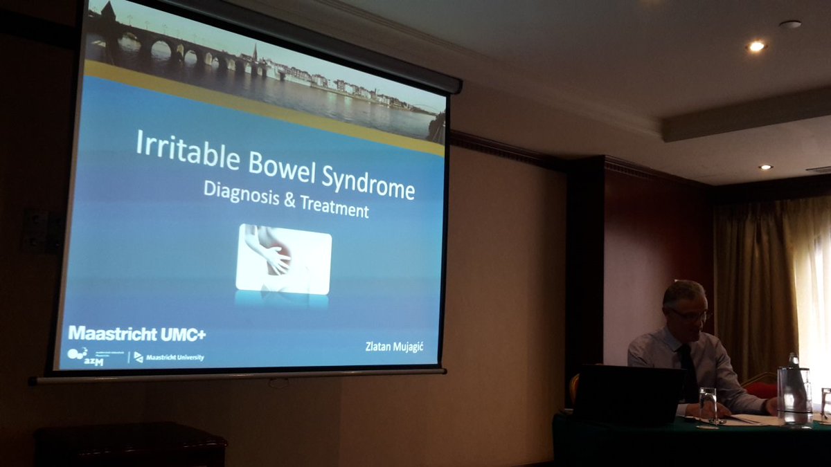 BeateNiesler's tweet photo. #IBSAwarenessMonth #IBS #HelpEUinIBS Zlatan Mujagic speaking on diagnosis and treatment of IBS @esnm_eu @RomeFoundation @ANMSociety Symposium Malta https://t.co/F6cIYM1Cri