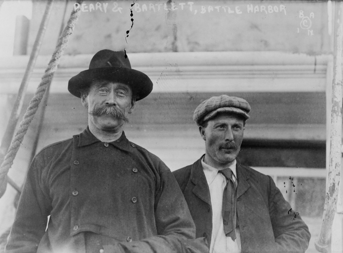 HeritageWebsite's tweet photo. Between 1898 and 1909, Captain Bob Bartlett of Brigus and American explorer Robert Peary made three separate attempts to reach the North Pole. Peary reported reaching the Pole on April 6, 1909 (109 years ago today). https://t.co/c4xa9pjTmY https://t.co/5UkMApmtyT https://t.co/oLgTEZDjW6