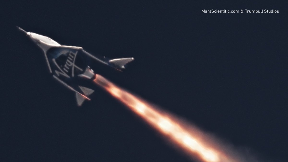 richardbranson's tweet photo. Delighted to see @virgingalactic VSS Unity safely and successfully complete her first manned supersonic, rocket-powered flight https://t.co/EazA5VZsv6 @thespaceshipco https://t.co/VBY1VGqmtC