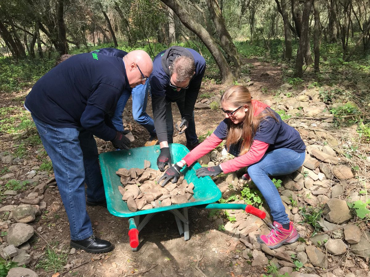 Vivelloc's tweet photo. Avui han vingut 8 #voluntaris de @SageSpain a @latavella i han desempedrat la zona de les ruques per evitar que es facin mal, amb aquestes es delimitarà el camí del #boscsentits. Han estat acompanyats per 1 oficial i alumnes de #FeinaJove. Esperem tornar-vos a veure ben aviat! 😊 https://t.co/nFkp93uq7I