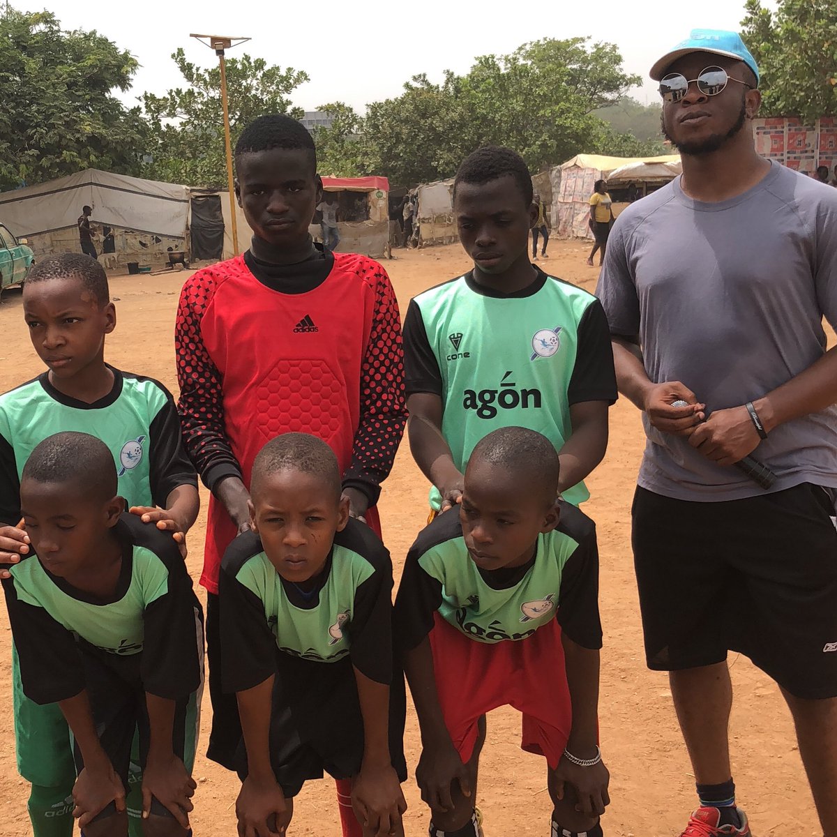 agon_abj's tweet photo. KICK FOR PEACE novelty match between #TeamArmTheChild and #TeamAgon at the new Kuchingoro IDP camp.
#Agon https://t.co/WJGvOPcqnn