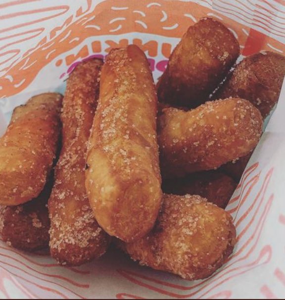 darrenrovell's tweet image. JUST IN: @DunkinDonuts confirms it is testing cinnamon dusted Donut Fries ($2) in select locations in Boston area.