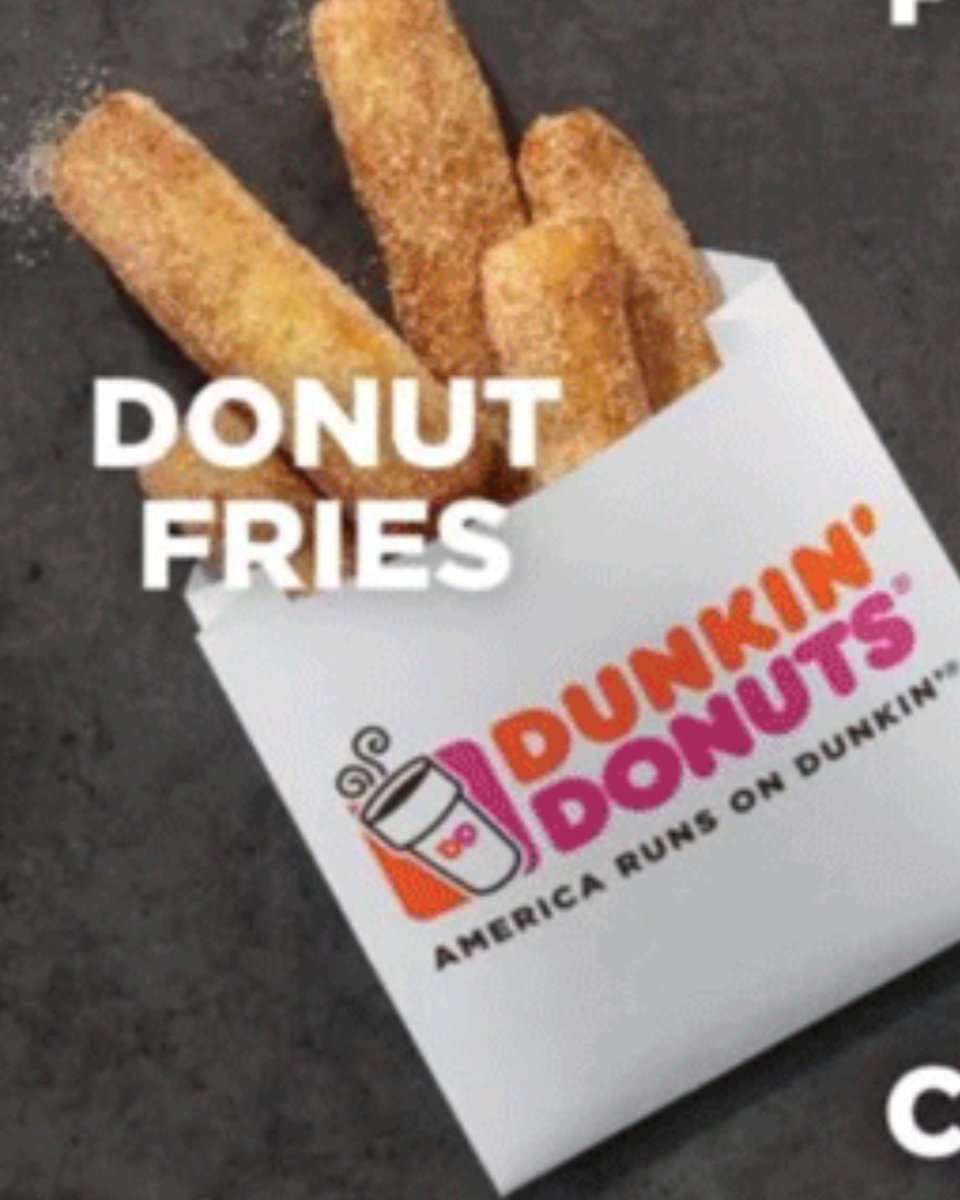 darrenrovell's tweet image. JUST IN: @DunkinDonuts confirms it is testing cinnamon dusted Donut Fries ($2) in select locations in Boston area.