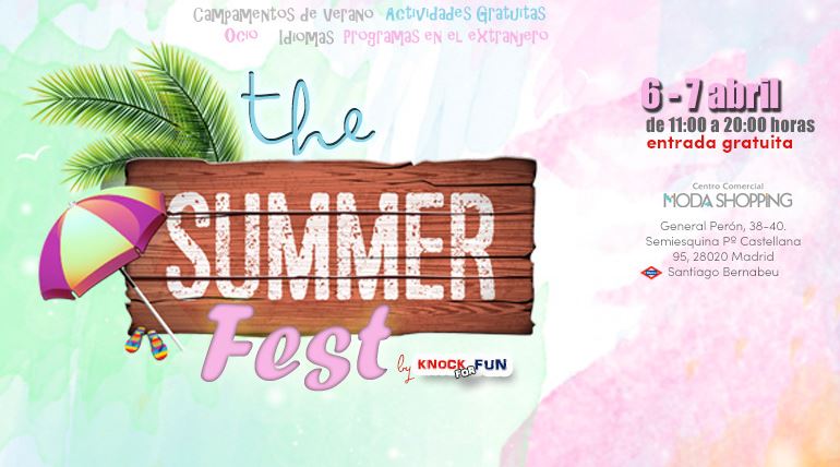 kingscollint's tweet photo. Hoy estaremos hasta las 20:00 en el centro comercial Moda Shopping en #thesummerfest de @KnockforFun 😀
¡Acércate a saludarnos y conocer nuestros campamentos de verano!
¡Hay premios! ¡No te lo pierdas! 🎁 https://t.co/p2wh0WQzHj