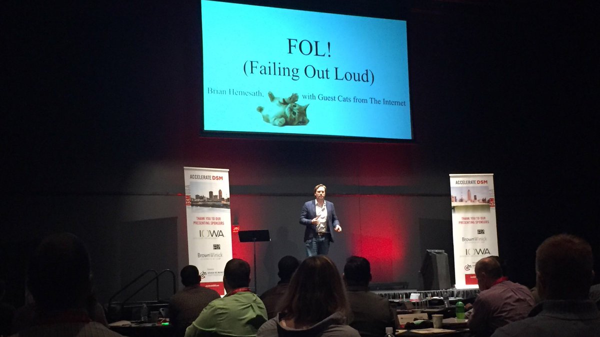 jaybyers's tweet photo. "Be bold, have no fear. Ask for forgiveness, not permission. Push boundaries." -@bheme #DSMUSA #AccelerateDSM #startups #tech #entrepreneurs https://t.co/o82zrrzmPD