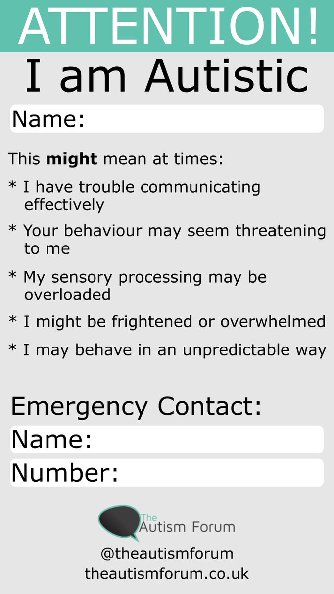 theautismforum's tweet photo. We are pleased to announce for #AutismAwareness month we have produced our free Autism alert card! You can get it here https://t.co/tnbQQNoBqK … #autismalertcard #ActuallyAutistic #autism #AutismAwarenessWeek #AutismDay2018 https://t.co/Vbu1fVWJbv