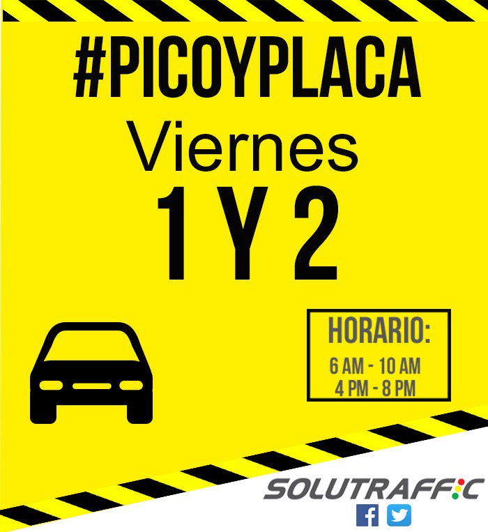 SolutrafficIng's tweet photo. #PicoyPlaca #Movilidad  #Calico #viernes https://t.co/Fkh3GIyhhm