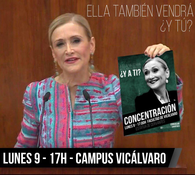 AUEmmyNoether's tweet photo. Este Lunes 9/04  a las 17:00 CONCENTRACIÓN en la estatua de Cervantes de facultad de Vicálvaro (URJC) https://t.co/VAIeh1I8OB