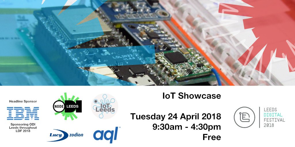 Two showcase events during <a href="/LeedsDigiFest/">Leeds Digital</a>  ? Why yes! Because there's just so much cool stuff out there! ;) Tuesday 24 April sees the #IoT Showcase come to ODI Leeds. Pop along for lightning talks and demos, see what can be done with #IoT and #data - eventbrite.co.uk/e/iot-showcase…