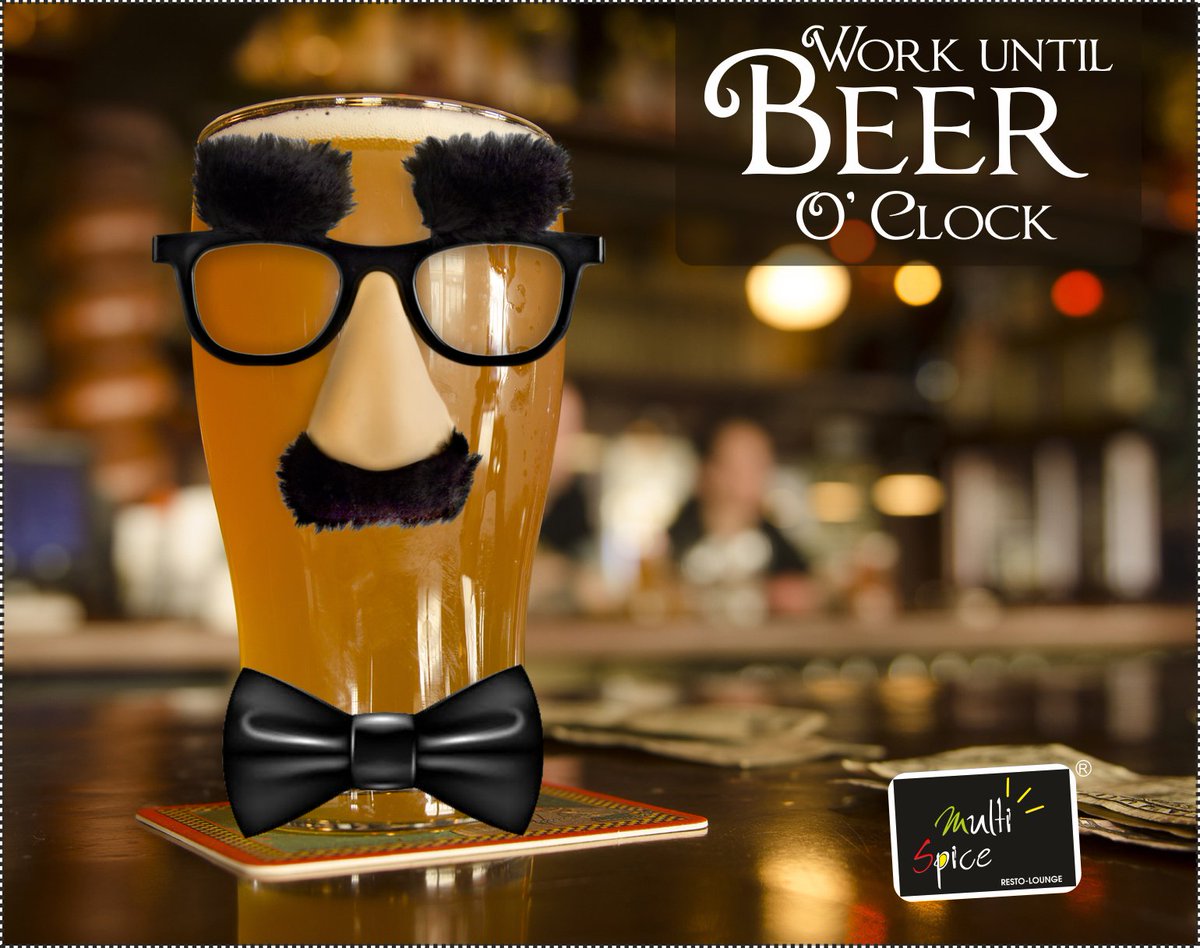 MultispiceResto's tweet photo. #Work until #Beer O'Clock... @ #MultispiceRestoLounge..
For More Details Call: 7722048837 or 020-65235728
Visit : https://t.co/u5vHxm01Y5
.
.
.
#MultiSpice #celebrationsatmultispice #bar #lounge #unlimitedbuffet #imfl #cocktailbuffet #corporate #chicken #sizzlers #barbeque https://t.co/iKOC3DSyaV