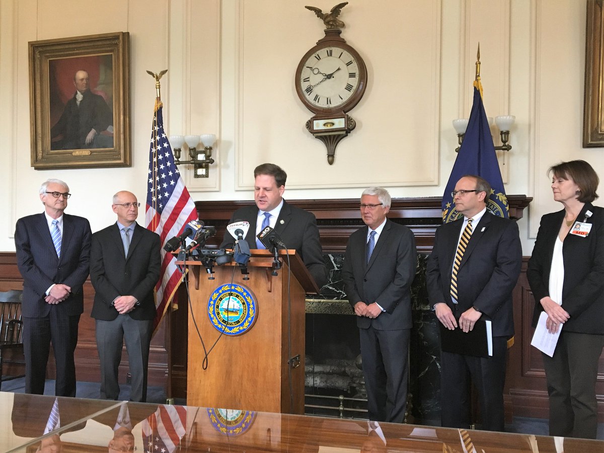 TheNHSenate's tweet photo. @Morse4Senate joined @GovChrisSununu &amp; the hospitals to announce $50 million investment to ensure NH continues to provide effective opioid &amp; substance abuse programs #nhpolitics https://t.co/4XU7B7VDyA