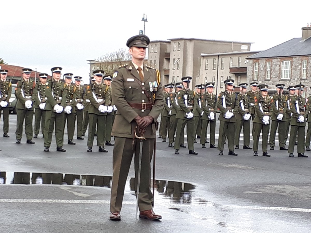 DFPRB's tweet photo. Congratulations to our new 3 star
Privates who passed out today. 77/80 soldiers successfully completed 10 weeks of training in Athlone.  Wishing each every success in their #army careers where their service will help to #strengthenournation @defenceforces https://t.co/1xDs5OrA05