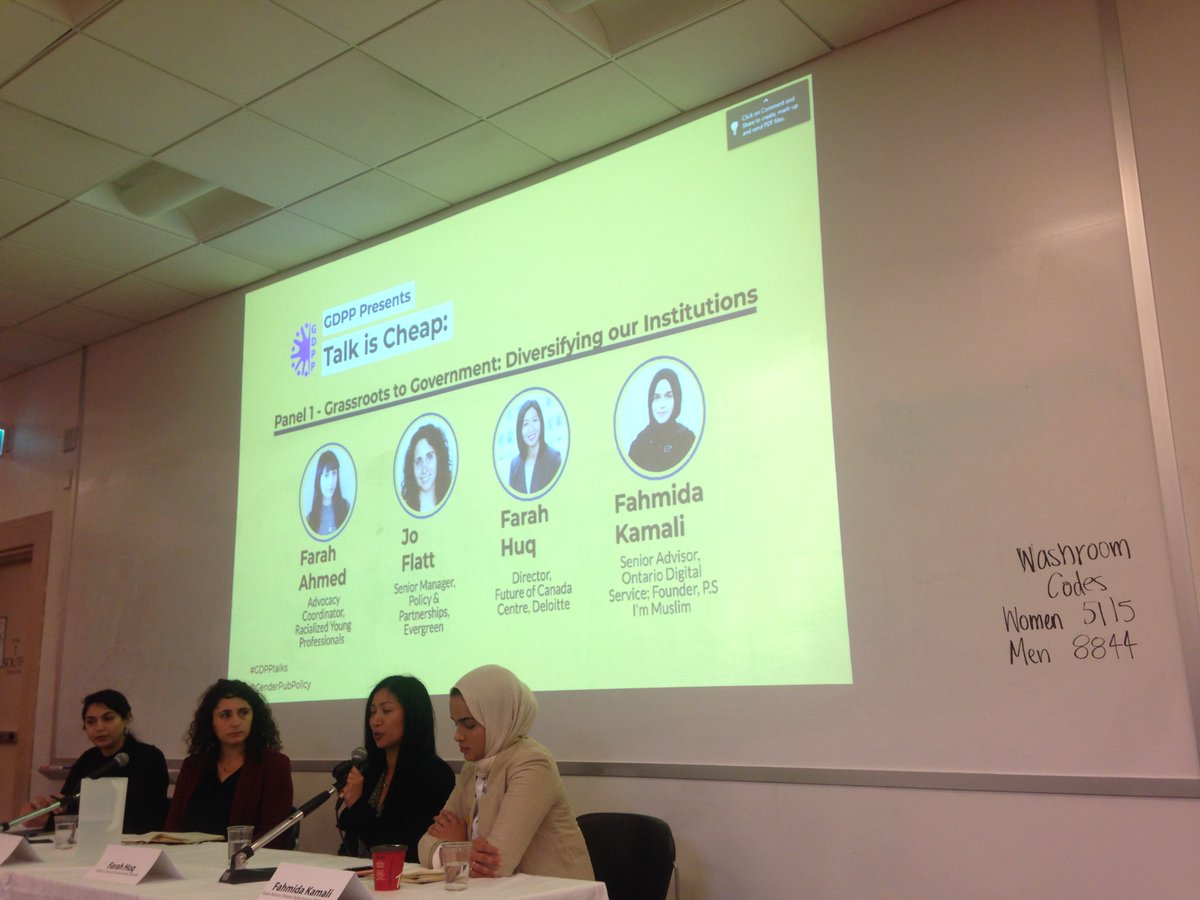 terhas_'s tweet photo. Our second panel is underway, @fahmidakamali and Farah Huq note the importance of leadership in advancing diversity and inclusion in our organizations - "it's starts with the tone at the top" #GDPPtalks https://t.co/g8KibY8IFL